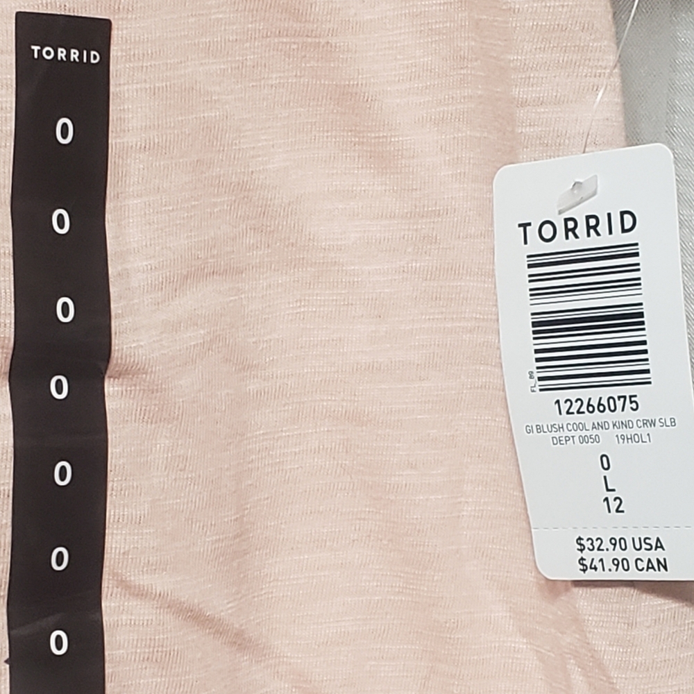 NWT Torrid Sz 0/L/12 Cool To Be Kind Slim Fit Short Sleeve Shirt - Picture 4 of 12
